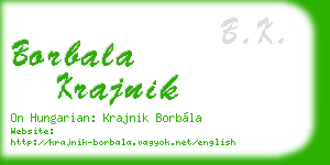 borbala krajnik business card
