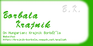 borbala krajnik business card